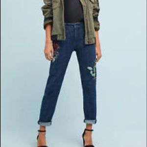 NWT Anthropologie pilcro sequin boyfriend jeans